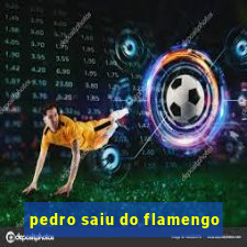 pedro saiu do flamengo